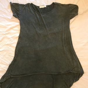 Arm green long shirt with short sleeves